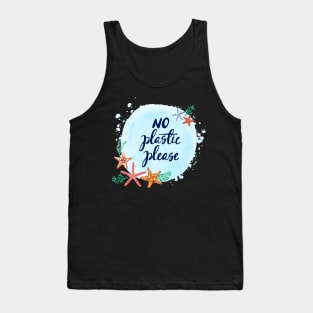 'No Plastic Please' Ocean Conservation Shirt Tank Top